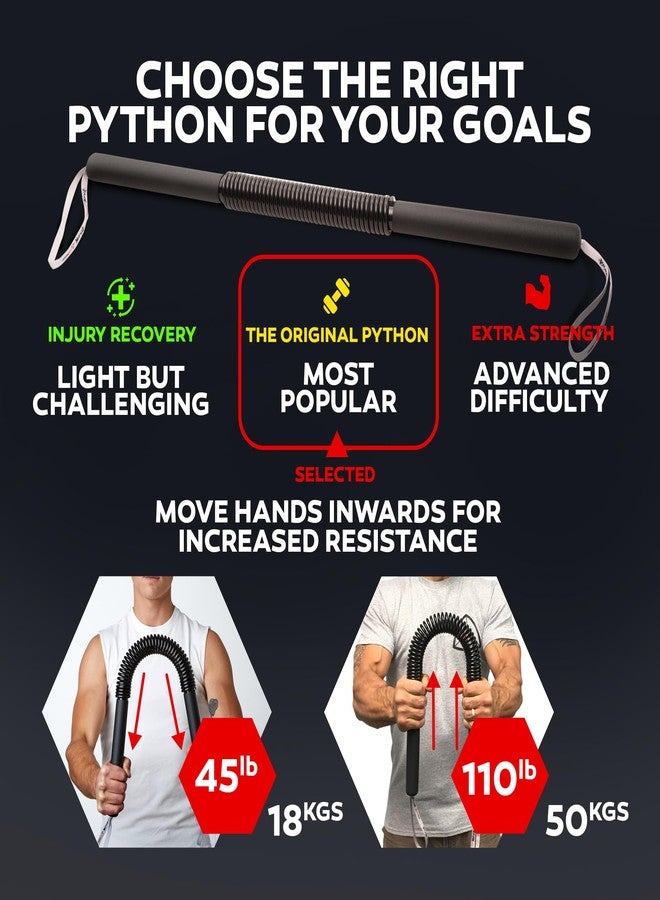 Core Prodigy Python Power Twister Bar - Upper Body Exercise for Chest, Shoulder, Forearm, Bicep and Arm Strengthening Workout Equipment by Core Prodigy (40-100 lb) - Image 2